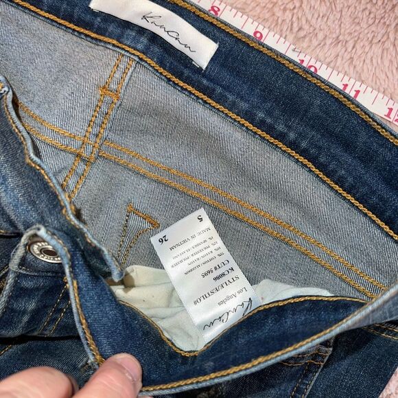 Kancan jeans, straight leg ankle.  Size 5/26 dark blue denim - Picture 6 of 8